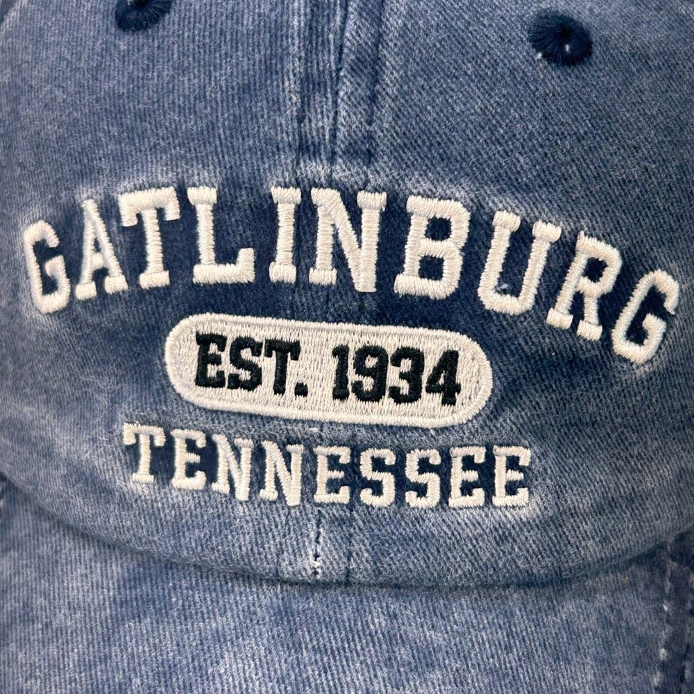 Gatlinburg Est 1934 Tennessee Mens Blue Unbranded Baseball Hat Souvenir OSFM - Picture 2 of 11